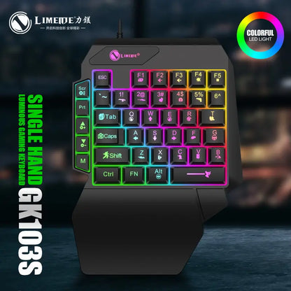 VoltDeck T19 One-Handed Ergonomic RGB Gaming Keypad