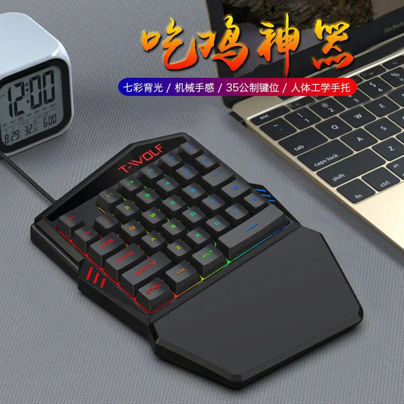 VoltDeck T19 One-Handed Ergonomic RGB Gaming Keypad