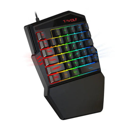 VoltDeck T19 One-Handed Ergonomic RGB Gaming Keypad