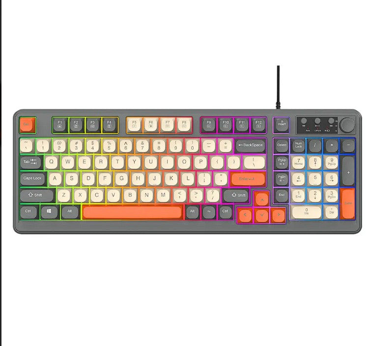 VoltDeck K98 Pro 98-Key Compact Gaming Keyboard (Mechanical Feel & RGB)